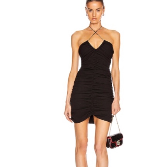 NWT Georgia Alice Black Ruched Mini Dress size 4 - Picture 2 of 8